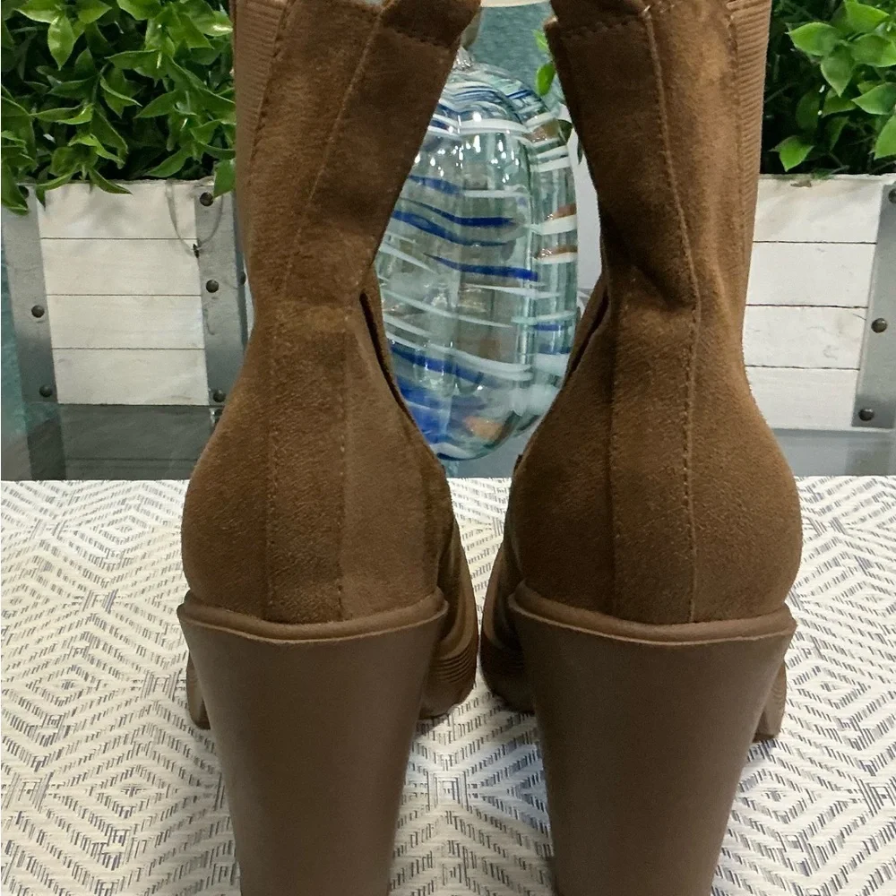 Brown Suede Ankle Boots - Picture 2 of 5